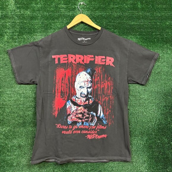 Terrifier X Bloody Disgusting Glow In The Dark Horror Tshirt size medium - Picture 1 of 4